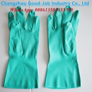China 18mil NBR Industry Gloves Unlined Flocking Oilproof Puncture Chemical Resistant on sale
