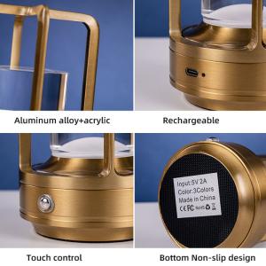 Retro Cross Shaped Touch Led Light Tri Color Dimmable LED Desk Light With C Type