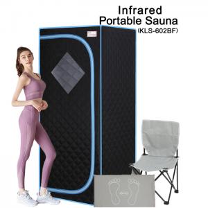 Cheap Black One Person Sauna Tent , Portable Steam Sauna Room With Infrared Panels for sale