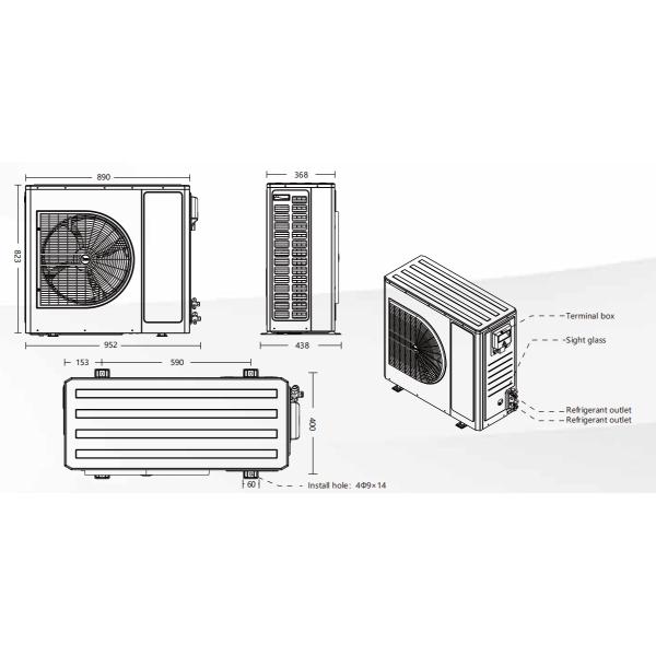 Intelligent Split Of Air-cooled CM-DAM020QYT Medium Temp Condensing Unit Coldroom Refrigeration Unit