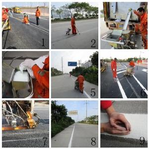 Continuous Reflective Hot Melt Line Marking Paint Traffic Thermoplastic Road
