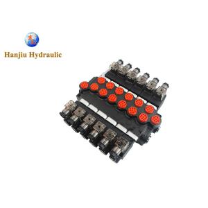 P80 Hydraulic Monoblock Control Valves With 6 Spools Open Center Electric Valve