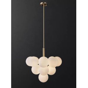 Customized Alabaster Chandelier Black Round Ball Chandelier Light