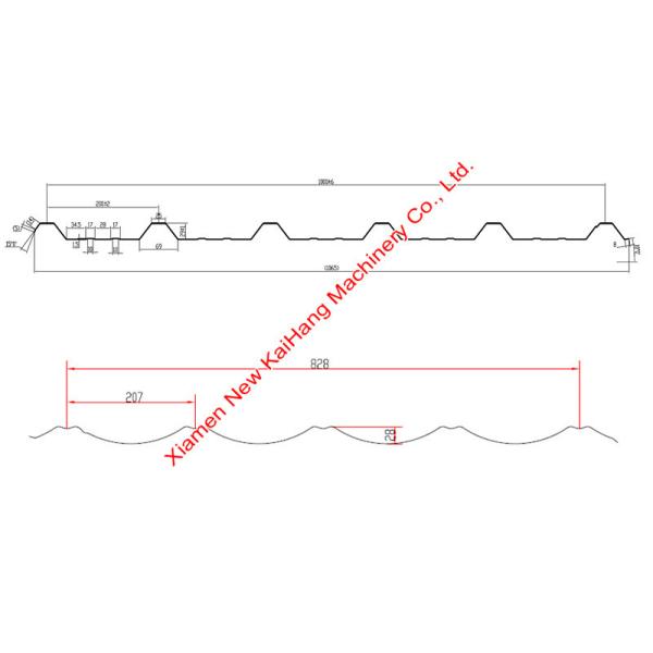 Roofing/tile roof roll forming machine, metal forming, cold rolling, double layer, steel dual layer