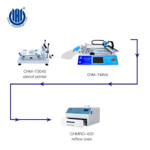 Pick And Place PCB Machine SMD 29 Tape Feeding Stacks Built In Computer Manual