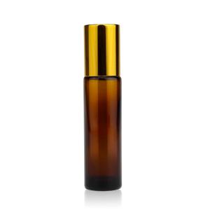 10ml Amber Glass Roll On Bottles With Aluminum Plastic Cap