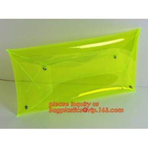 PVC bag/Transparent pvc clutch bag /PVC handle bag for promotion, Neon PVC