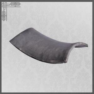 Beautiful Build Temple Antique Clay Roof Tiles Bent Flat Type 180*160mm