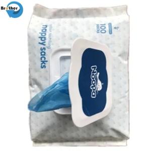 HDPE Scented Baby Diaper Bags Odor-Neutralizing Leak-Proof Disposable Bags for