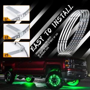 Ip67 Waterproof Multicolor LED Headlights 12V Color Changing With App