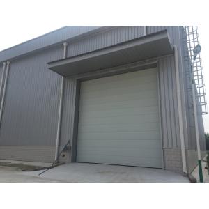 China Prefab Steel Structural Workshop Warehouse Wind Resist With Electric Rolling Up Shutter on sale