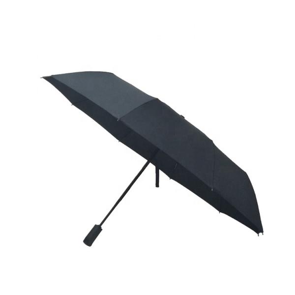 Quality 0.45KG Pongee 3 fold automatic umbrella 105cm wholesale