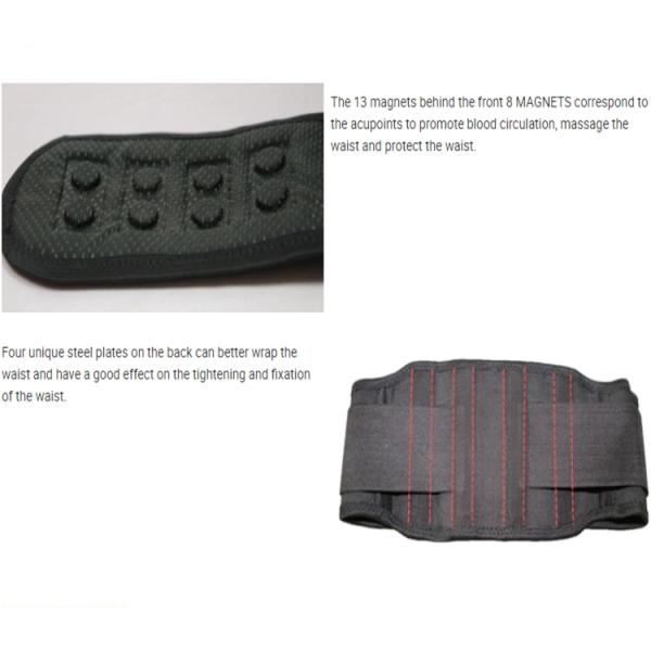 Adjustable Waist Self Heating Tourmaline Magnetic Therapy Back Waist Support Belt