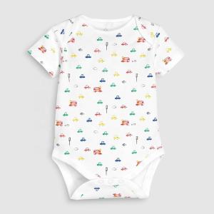 Unisex 100% Cotton Custom Printing pattern Solid Color Short Sleeve Baby Summer