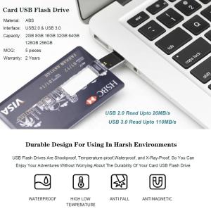 Hot Selling Promotional Credit Card USB Flash Drive with Full Color Printing,