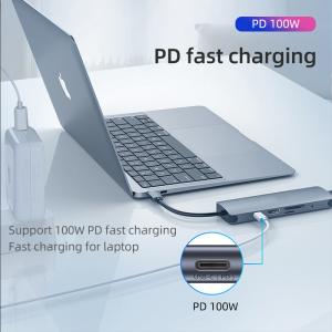 USB 3.0 Station Usb C Hub Smart Adapter / Memory Card Hub with 5Gbps Data