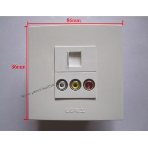 Brand New RJ45 + 3AV Audio And Video Socket Panel Easy Install Wall Plug For