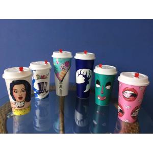Custom Personalized Plastic Cups 3D Lenticular Printing For milk tea