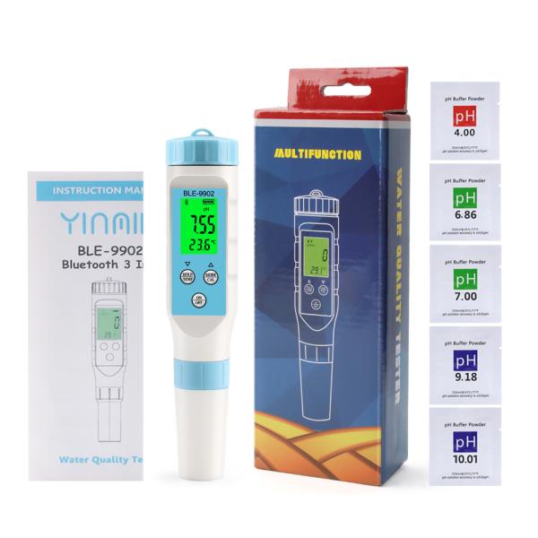 Quality Yieryi BLE-9902 Bluetooth pH Meter – Multi-Function EC & Temperature Tester for Pools, Aquariums, and Hydroponic Water Quality wholesale