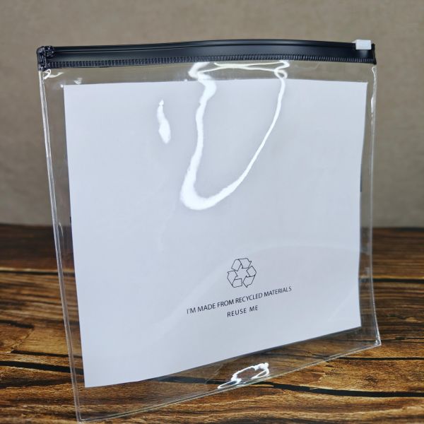 30x22cm PVC Zipper Bag with High Transparency and Custom Logo Available for