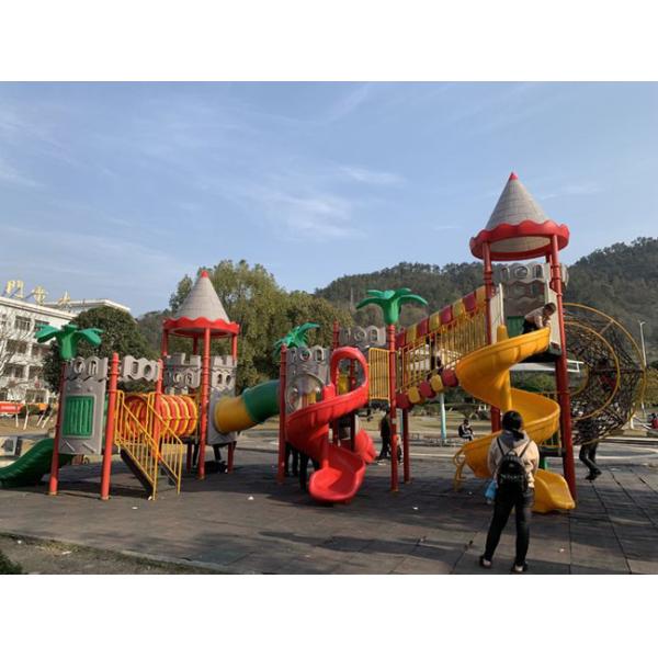 Standard Size Toddler Outdoor Play Equipment / Outdoor Play Castle 34CBM Volume