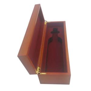 Cheap Luxurious Custom Wine Boxes Wooden with Velvet Insert 12x4x4 Inches for sale