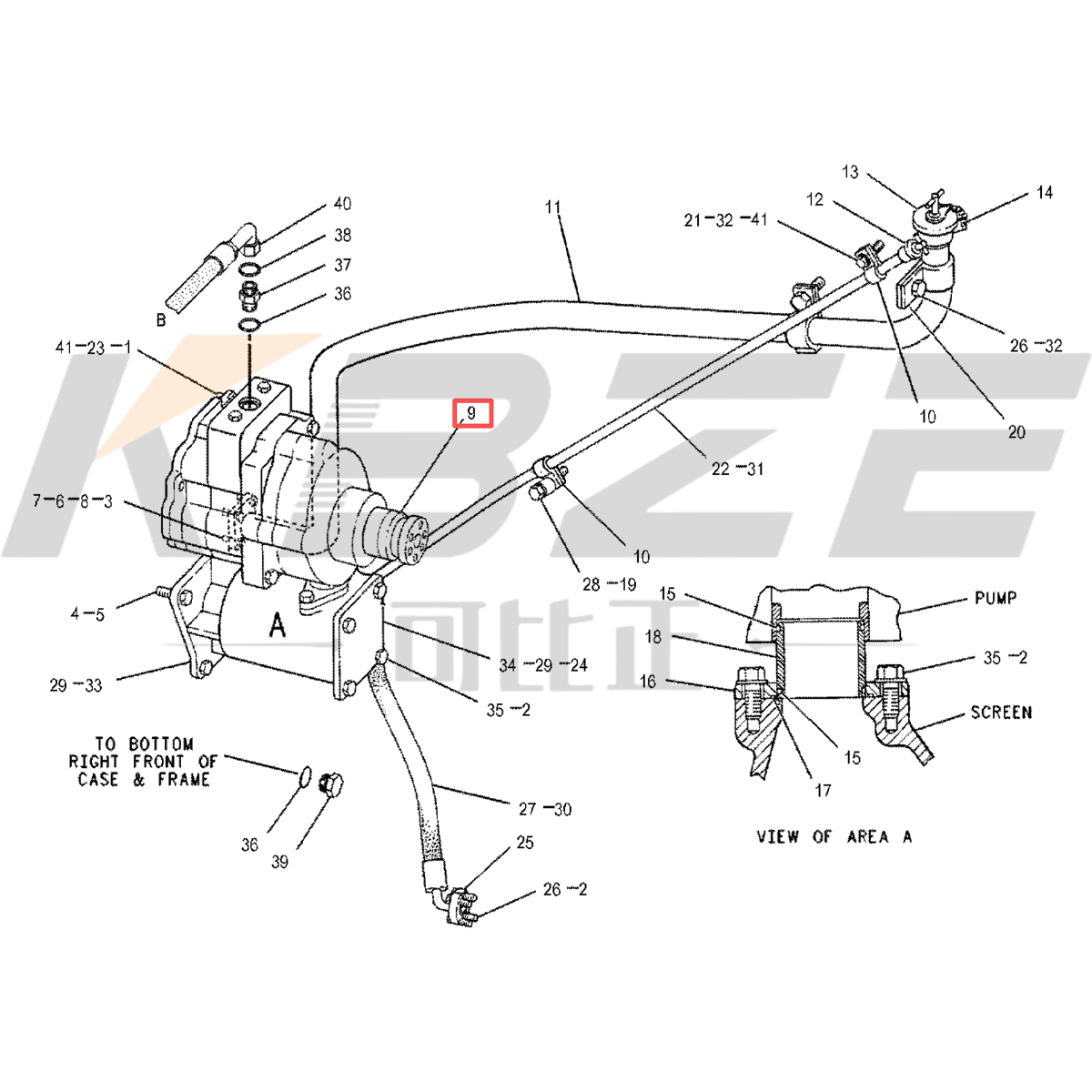 KBZE CA1323629 132-3629 1323629 GEAR PUMP ASSY FOR CAT D10R BULDDOZER