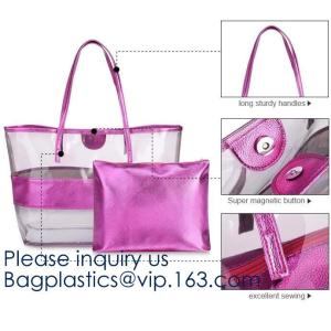 Waterproof All Over Printing PVC Coating Tote Shoulder Fabric Shopping Bag With