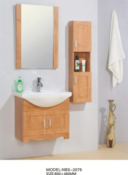 Quality 60 X 46 / cm Solid Wood Bathroom Cabinet wall mount Ceramic Basin Material wholesale