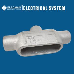IMC Rigid TB straight Electrical Conduit Body Form 7 Gray Iron 2 Inch