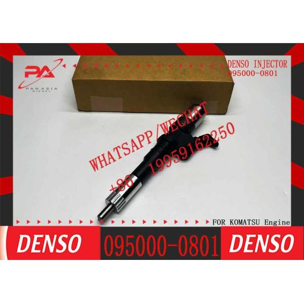 Quality New Original DENSO Common Rail Fuel Injector 095000-0801 Used for Komatsu 6D125 Engine PC400-7 PC450-7 Excavator wholesale