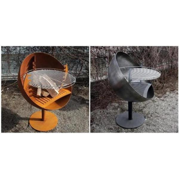 OEM Rotatable Corten Steel Fire Globe
