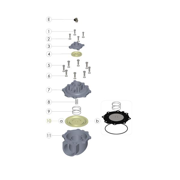 AE2460B 2 1/2" Pulse Jet Valves M/D 60 M/D 20 Screwed Connection For Dust Collector