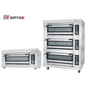High Temperature Commercial Baking Oven Three Deck Nine Trays