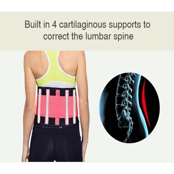 Lumbar Sacral Support Belt For Back Spine Pain , Adjustable Slimming Belt