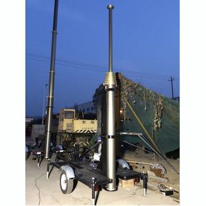 9m lockable pneumatic telescopic mast 400kg payloads- mobile antenna telecom