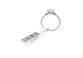 Rectangle RFID Tag Sticker Bar Code Labels Ribbon Printing For Jewelry