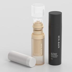 30ml 50ml Pump PET Packaging Cosmetic Replaceable Refillable PET Double Wall Face Cream Bottle