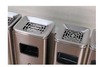 Wholesale Stainless Steel Metal Garbage Can Round Waste Bin Hotel Guestroom For Outdoor Open Top Trash