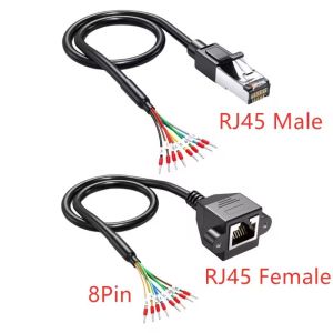 Network RJ45 8P8C Connector to 8 Pin Ferrule Terminals Cable 150cm for RS 232