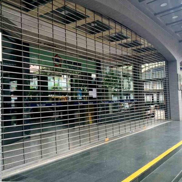 Powder Coating Storefront Security Grilles , Aluminum Roll Up Grille Security