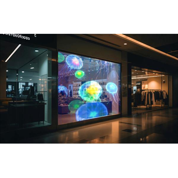 P5 Lightweight Flexible LED Transparent Screen RGB for Shopping Mall Window