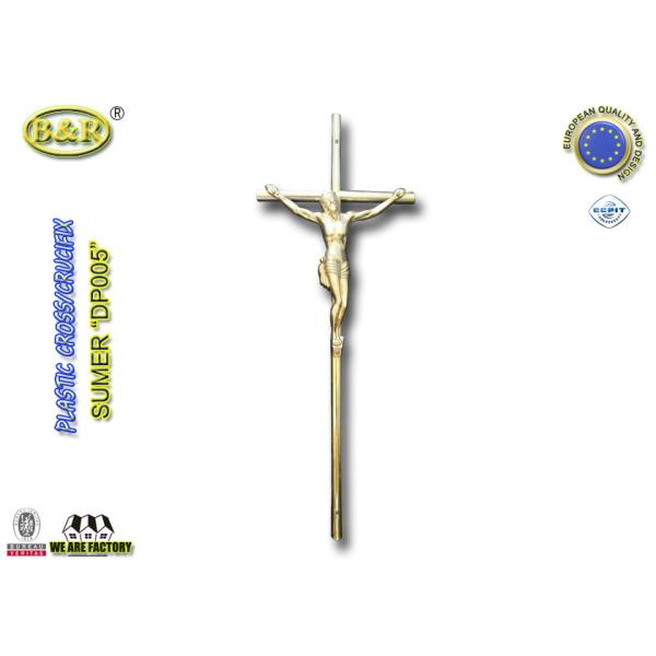 Quality Size 37.5cm*14cm coffin decoration catholic plastic christ crucifixes Ref DP005 plasticos cruces con cristos wholesale