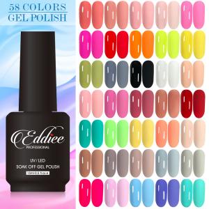 China Resin 58 Colors 15ML Nail Art Tools Vernis Semi Permanent LED UV Gel on sale
