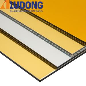 3MM Gold Silver Mirror Aluminum Composite Panel PE Coating