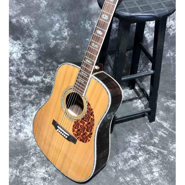 Custom Solid Cedar Top 45c Body Dreadnought Classic Acoustic Guitar with FSM Pickup 301 Hardcase