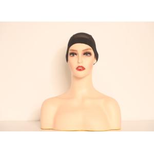 African American Mannequin Head With Shoulders 20.9 inch Head circumference