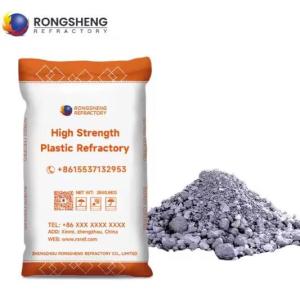 Cheap Wear Resistant Corundum Mullite Refractory Plastic Castable for 1500C Maximum Service Temperature in Boiler and Furnaces for sale