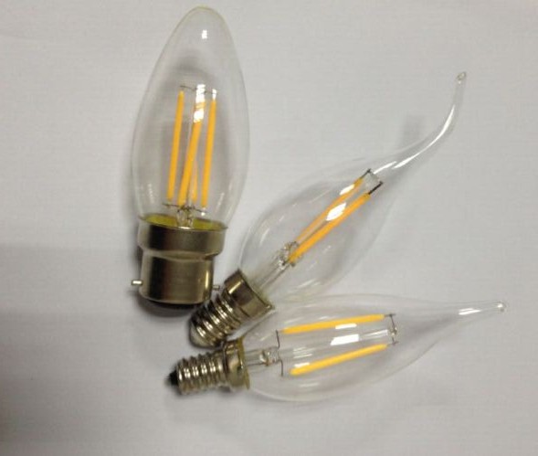 RETRO EDISON E14 2W 4W LED FILAMENT CANLE CANDLE LIGHT WITH ETL CE WARM WHITE
