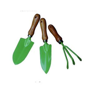 Cheap Essential GARDEN TOOL SET 3PCS Wooden Handle Mini Shovel/Rake/Spade for Flower Plants for sale